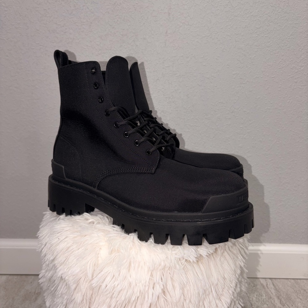 Balenciaga Black Nylon Men's Boots